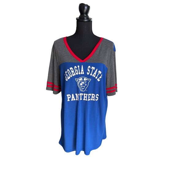 Colosseum Georgia State Panthers Women's V-Neck Lightweight Tee Shirt XXL NWOT - Picture 1 of 7